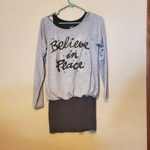 Believe in Peace Long sleeve dress